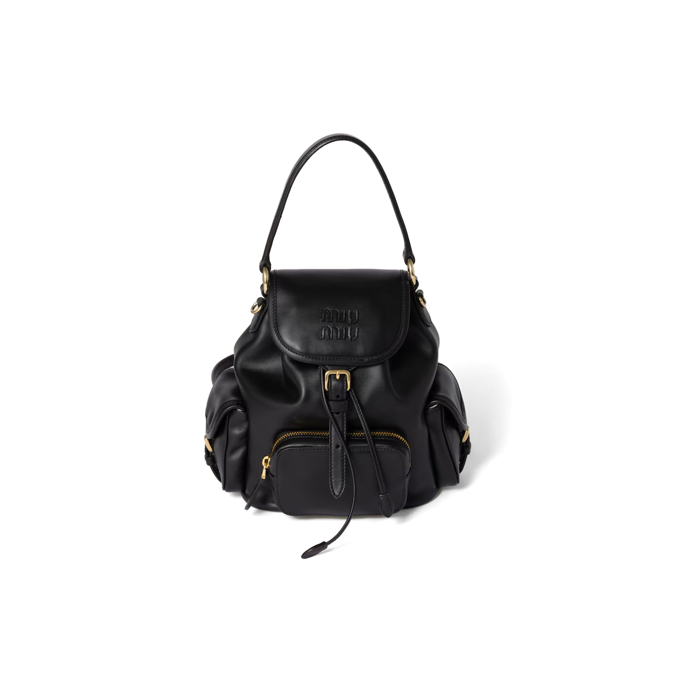 MIU MIU LEATHER BACKPACK 5BZ043 (22*18*11.5cm) MIU MIU LEATHER BACKPACK 5BZ043 (22*18*11.5cm)